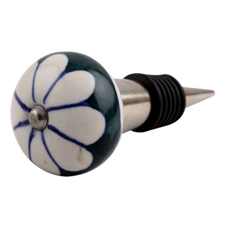 Stephanotis Ceramic Wine Stopper (Pack Of One Piece)